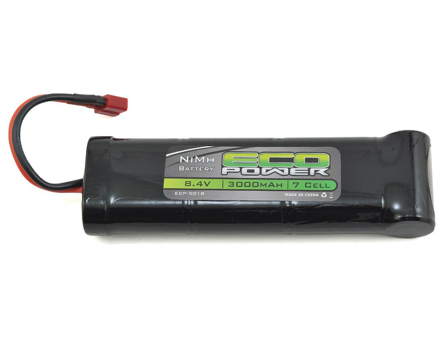 EcoPower 7-Cell NiMH Stick Pack Battery w/ Deans T-Plug (8.4V/3000mAh) - ECP-5018