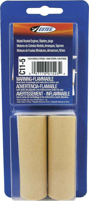 Estes C11-5 Single Stage Model Rocket Engines (2pk) - EST1523