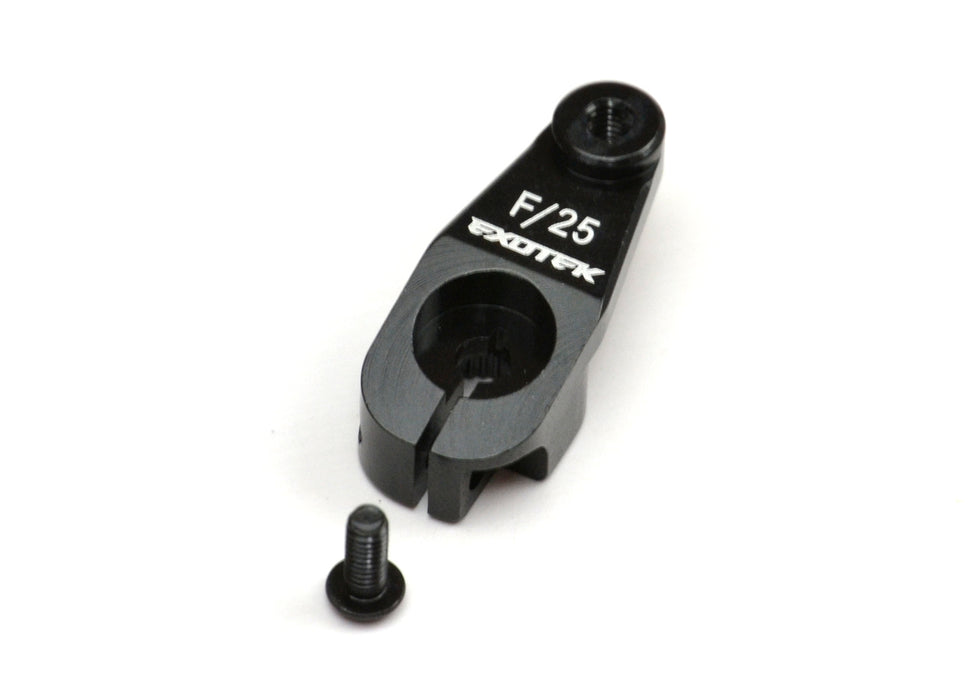 Exotek Racing AE Heavy Duty Servo Horn,Black 7075 Futaba/25 spline - EXO1547BLK