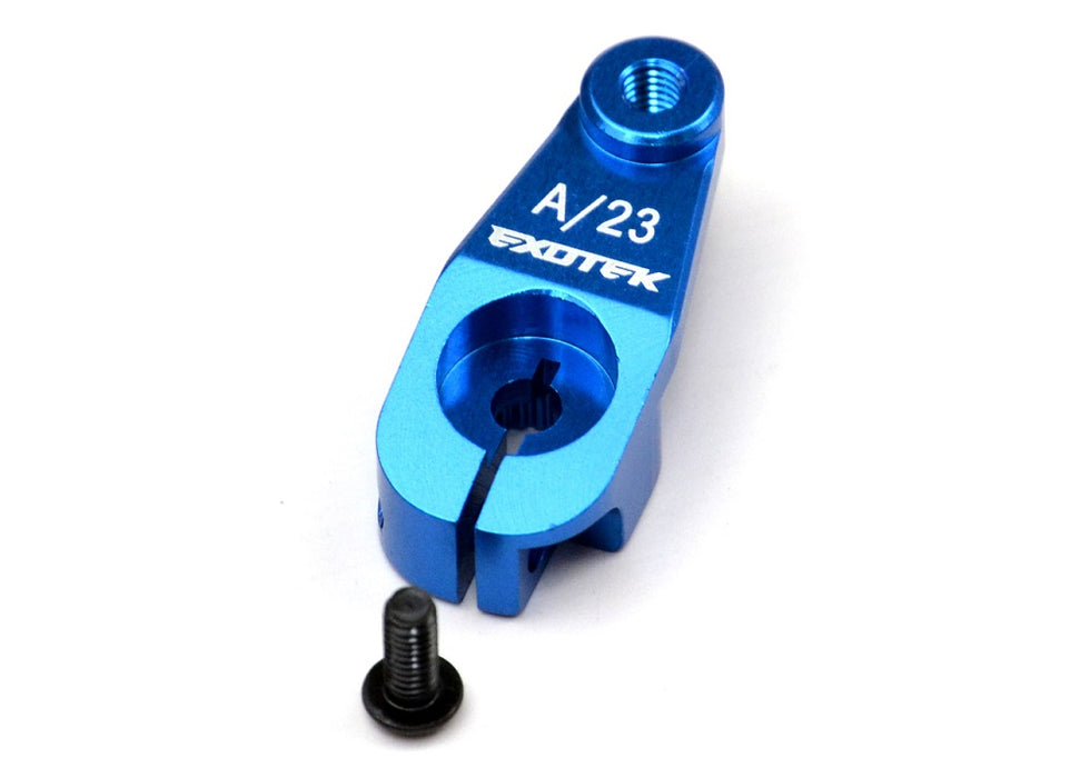 Exotek Racing AE Heavy Duty Servo Horn, 7075 Airtronics/23 spline (Blue) EXO1554BLU