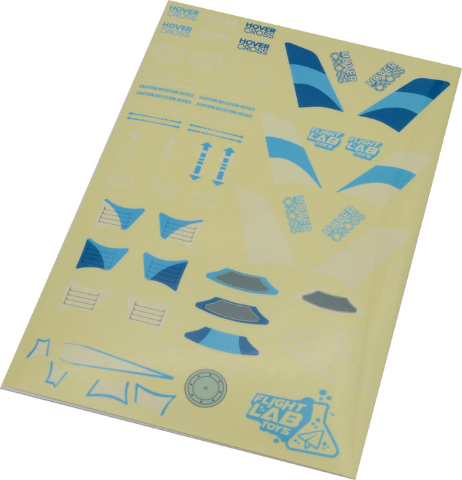 Flight Lab Toys Decal Sheet, Blue; HoverCross FHT1006