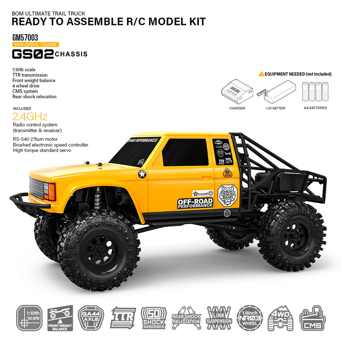 Gmade 1/10 GS02 BOM RTR Ultimate Trail Truck Kit - GMA57003