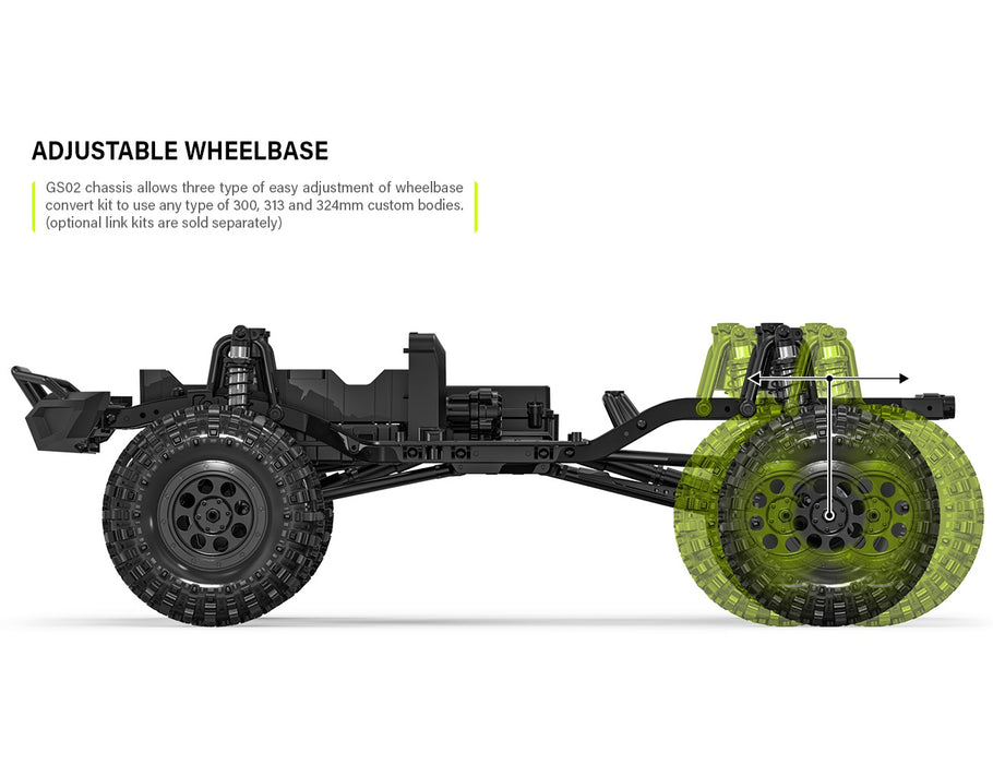 Gmade GS02 KOMODO DOUBLE CAB TS 1/10 SCALE TRAIL CRAWLER KIT - GMA57004