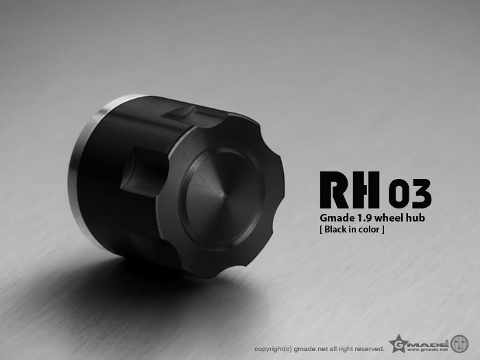 Gmade 1.9 RH03 Wheel Hubs (Black) (4) - GMA70134