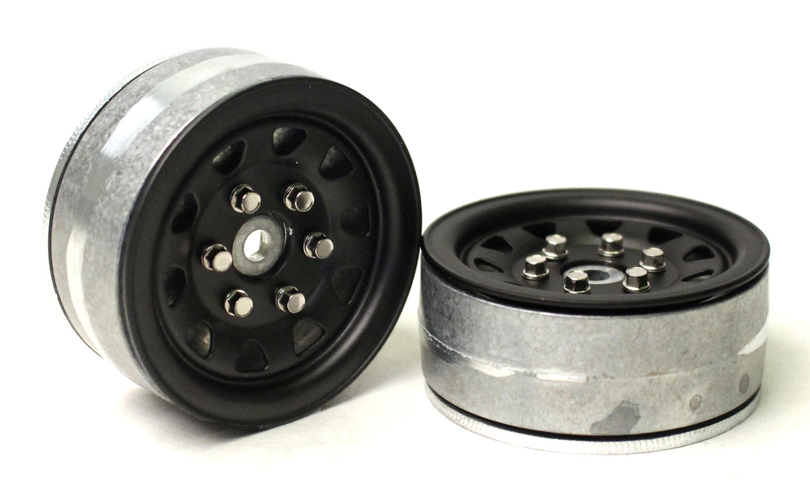 Gmade 1.9 SR04 Beadlock Wheels (Matt Black) - GMA70494