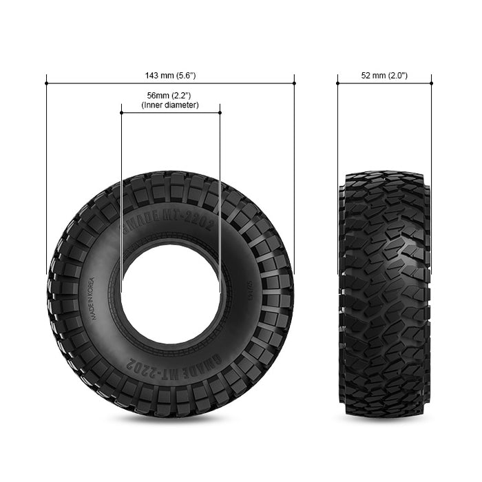 Gmade 2.2 MT2202 Off-Road Tires (2)  - GMA70524