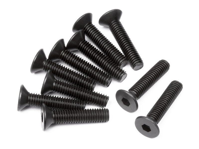 HPI Racing Flat Head Screw M3X14mm (Hex Socket/10pcs) - HPI100556