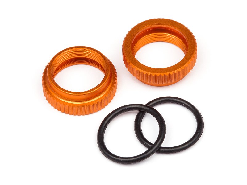 HPI Racing Aluminum Shock Adjuster (Orange/2pcs) Savage XS HPI108072