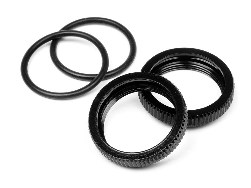 HPI Racing Big Bore Shock Spring Adjust Nut (Black/2pcs) Vorza Flux HPI67528