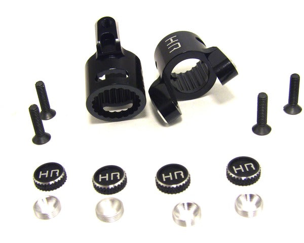 Hot Racing Black Aluminum C-Hubs, for Axial XR10, Wraith HRAAXR1901