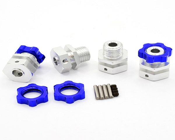 Hot Racing Aluminum +6mm 17mm Hubs Hex Serrated Nuts HRATM3310W