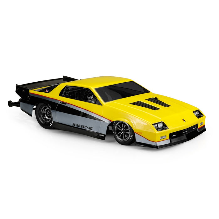 JConcepts 1987 Chevy Camaro IROC Clear Body, for DR10, 22S- 11.25" Width & 13" Wheelbase - JCO0444