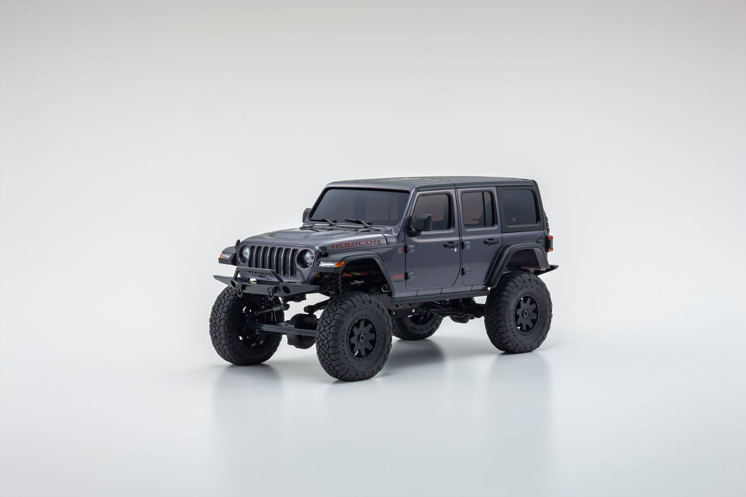 Kyosho Mini-Z 4x4 Jeep Wrangler Unlimited Rubicon Granite Crystal Metallic Readyset - KYO32521GM