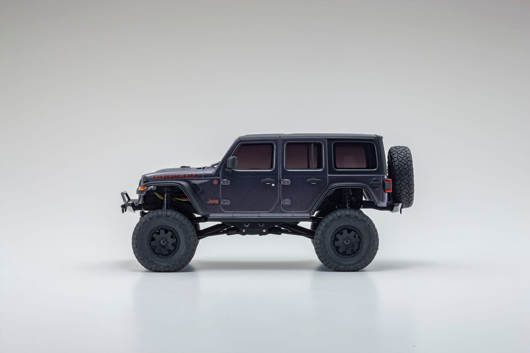 Kyosho Mini-Z 4x4 Jeep Wrangler Unlimited Rubicon Granite Crystal Metallic Readyset - KYO32521GM