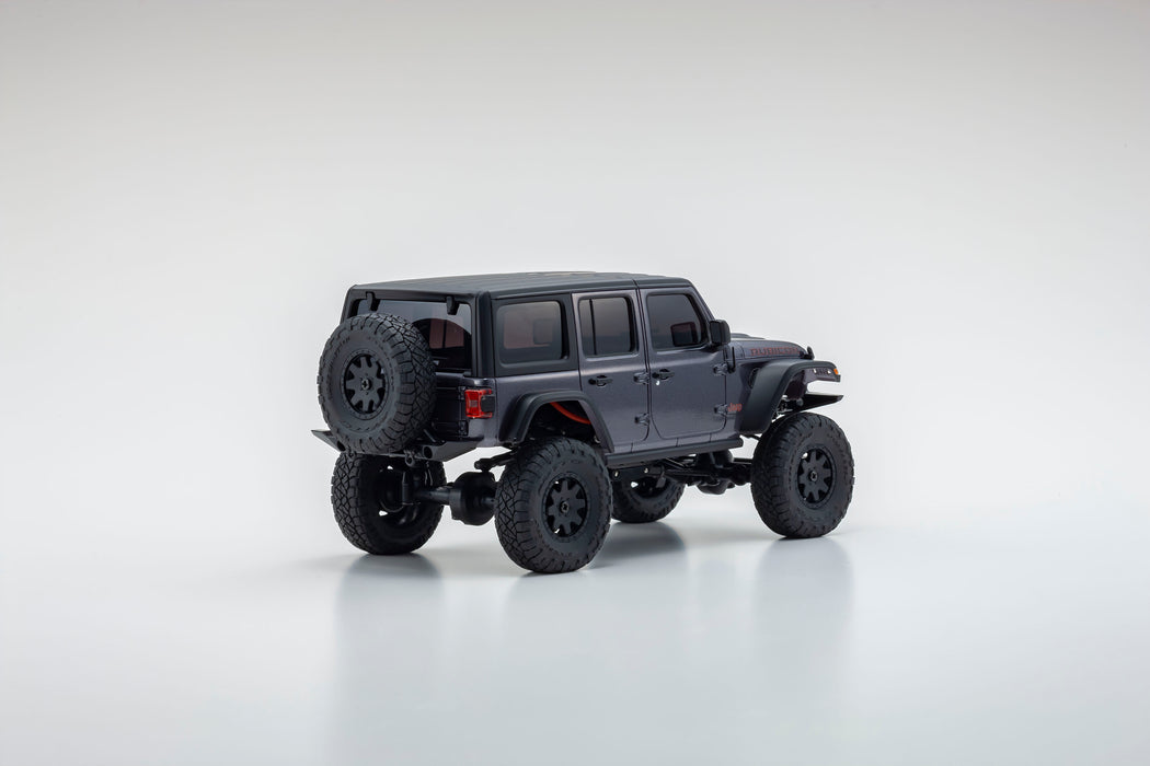 Kyosho Mini-Z 4x4 Jeep Wrangler Unlimited Rubicon Granite Crystal Metallic Readyset - KYO32521GM