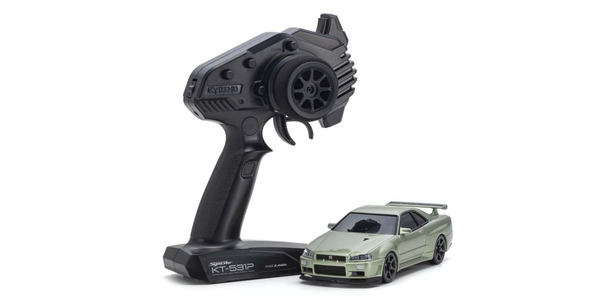 Kyosho MINI-Z AWD MA-020 Nissan Skyline GT-R (R34) V.Spec II Nur Millennium Jade Readyset - KYO32624MJ-B