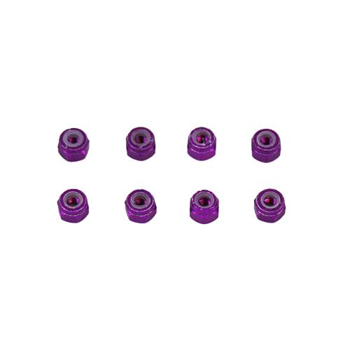 Redcat Racing 3mm Nylon Insert Locknuts (6pcs) Purple - 02191P