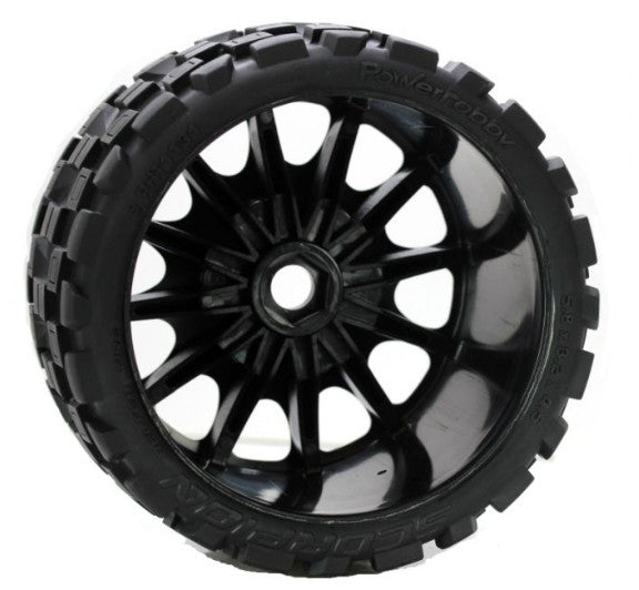 Power Hobby Scorpion Belted MT Mounted Race Tires PHBPHT1131R