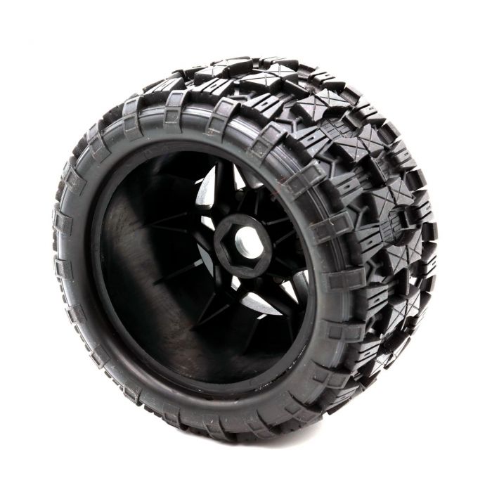 Power Hobby Raptor MX Belted All Terrain Tires Mounted 17mm Traxxas Maxx - PHBPHT2380