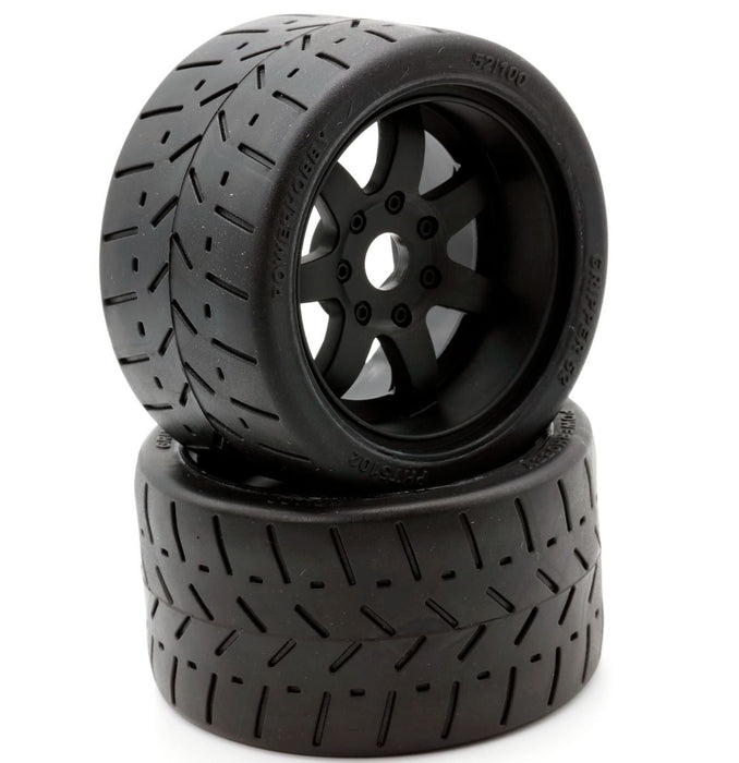 Power Hobby 1/8 Gripper 54/100 Belted Mounted Tires 17mm Black - PHBPHT5102