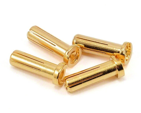 Protek R/C 5.0mm Super Bullet Sold Gold Connectors (4 Male) PTK5022