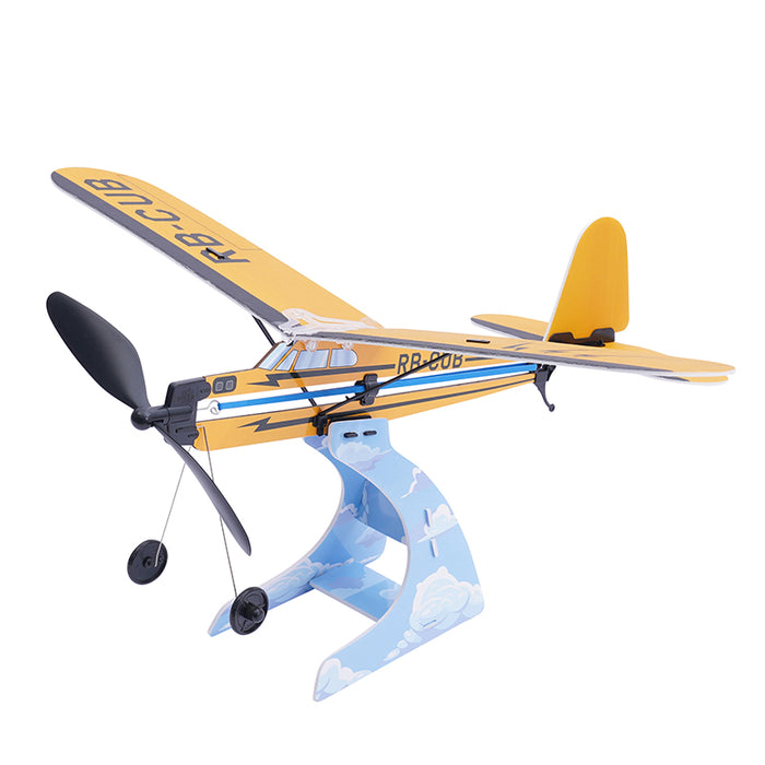 Play Steam Rubber Band Airplane Science - J-3 Cub - PYSXP04202C