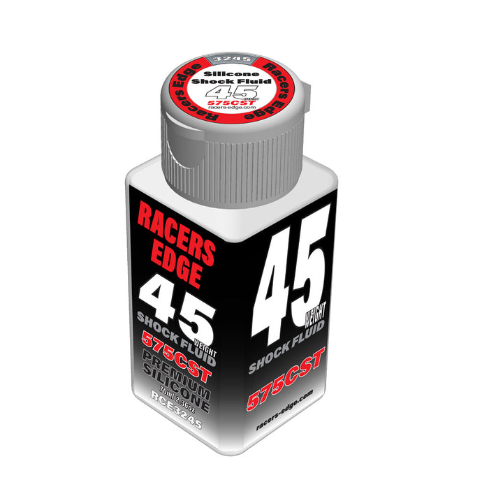 Racers Edge 45 Weight, 575cSt, 70ml 2.36oz Pure Silicone Shock Oil - RCE3245