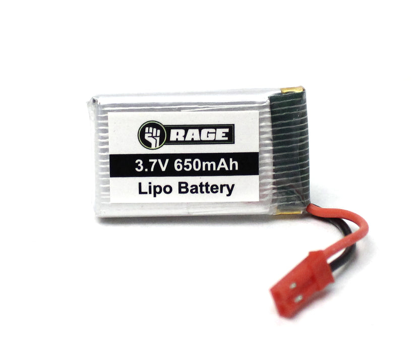 Rage R/C 1S 3.7V 650mAh Lipo Battery; Stinger 240 RGR4054