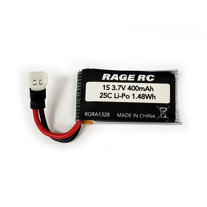 Rage RC 3.7V 1S 400mAh 25C LiPo Battery  - RGRA1328