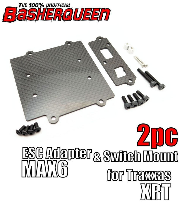 Basherqueen Traxxas XRT Max6 ESC Adapter Plate & Switch Mount - BQNT78086