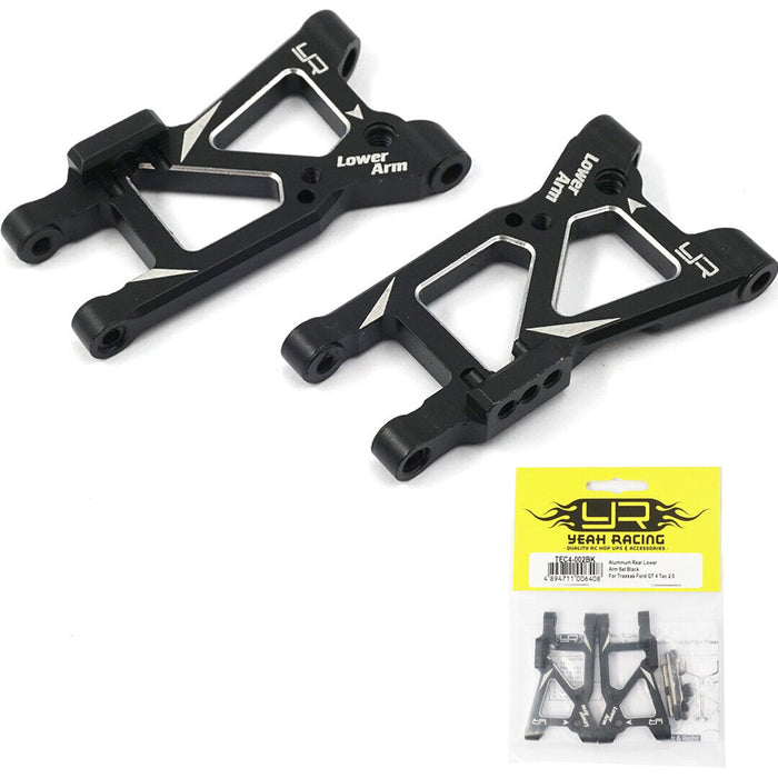 Yeah Racing Aluminum Rear Lower Arm Set Black For Traxxas Ford GT 4 Tec 2.0 - TEC4-002BK