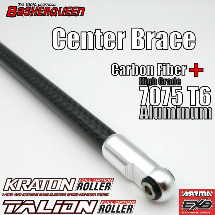 Basherqueen Carbon Fiber Center Brace Arrma Kraton 6S EXB / Talion 6S EXB 285mm - BQNA320503X