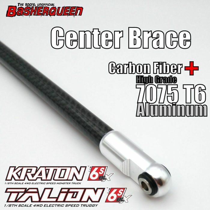 Basherqueen Carbon Fiber Center Brace Arrma Kraton 6S / Talion 6S 287mm - BQNA320503