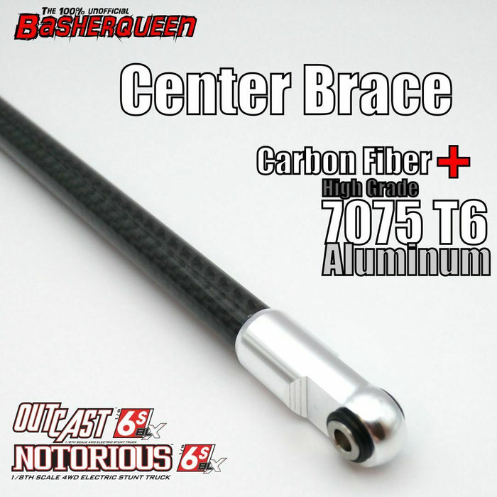 Basherqueen Carbon Fiber Center Brace Arrma SWB 1/8 Scale 233mm - BQNA320504