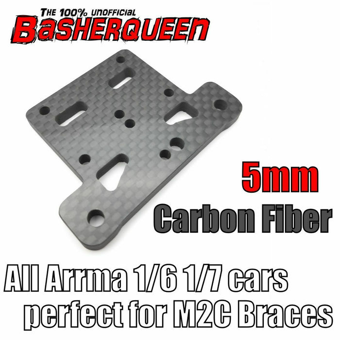 Basherqueen Carbon Fiber Top Plate Arrma Kraton Outcast Typhon Mojave 5mm - BQNA320195UHD