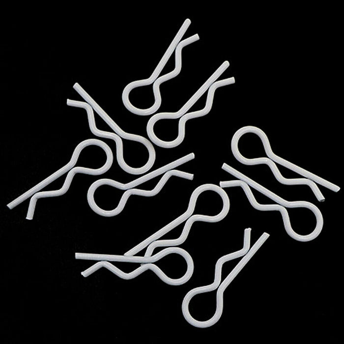 Yeah Racing Body Clips for 1/8 1/10 1/12 10pcs White - YA-0594WT