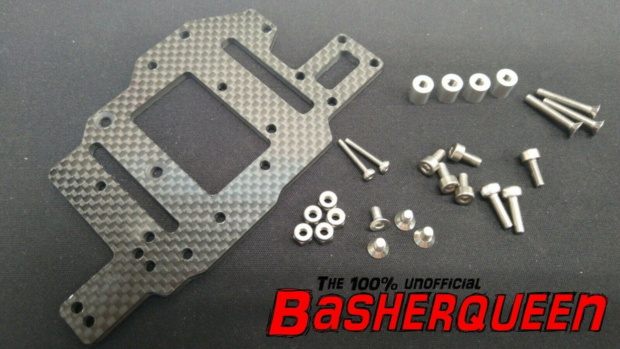 Basherqueen ESC Adapter Plate MAX6/MAX8/BLX/Firma/MambaX8S Arrma Mojave Fireteam - BQNA320430MO