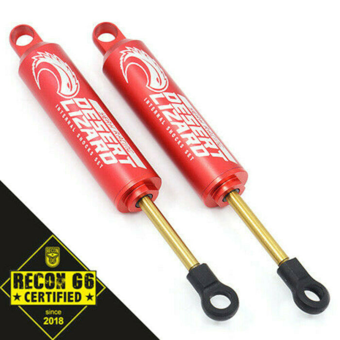 Yeah Racing 90mm Desert Lizard Two Stage Internal Spring Damper Pair Red For Crawler - DDL-090RD