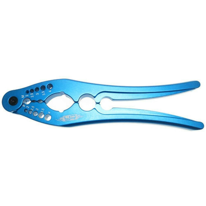 Yeah Racing Aluminum Shock Shaft Pliers & Pin, Screw Tester Blue - YT-0134BU