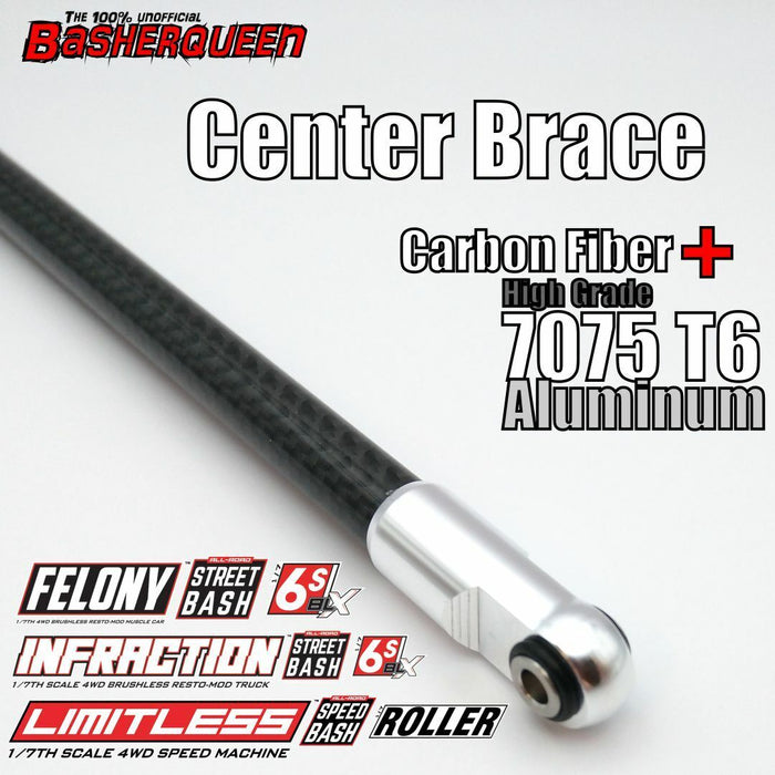 Basherqueen Carbon Fiber Center Brace Arrma Street Basher 309mm - BQNA320502