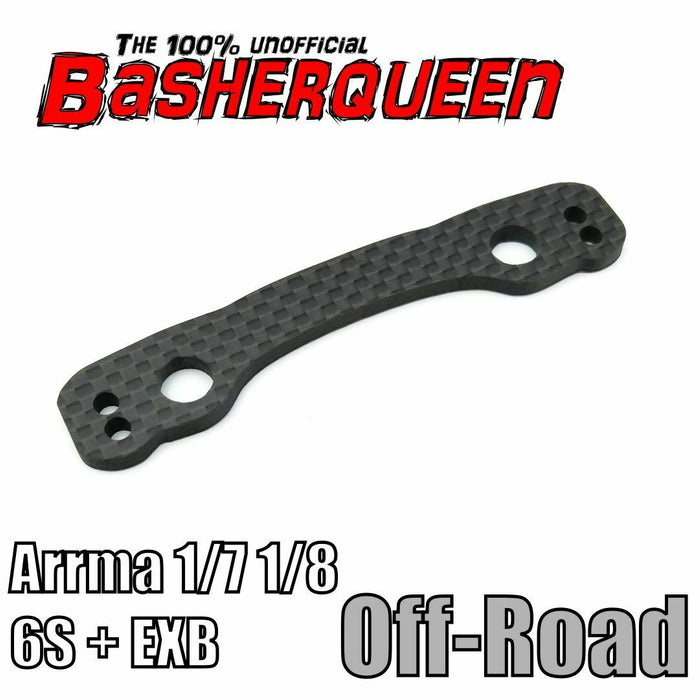 Basherqueen Carbon Fiber Steering Rack Ackerman Plate Arrma 1/8 1/7 EXB Off Road - BQNA340174HD