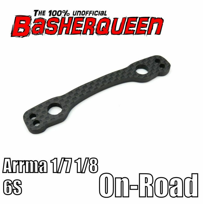 Basherqueen Carbon Fiber Steering Rack Ackerman Plate Arrma 1/8 1/7 6S On-Road - BQNA340060