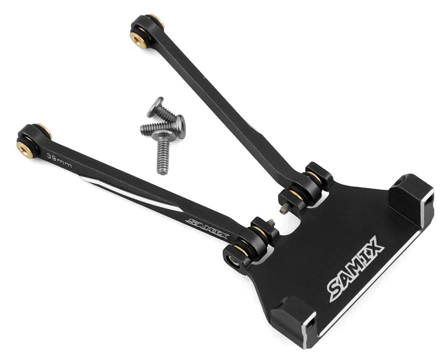 Samix SCX24 Aluminum 4-Link Servo Mount w/39mm Links (Black) (EcoPower/Emax) - SAMSCX24-6668E-39-BK