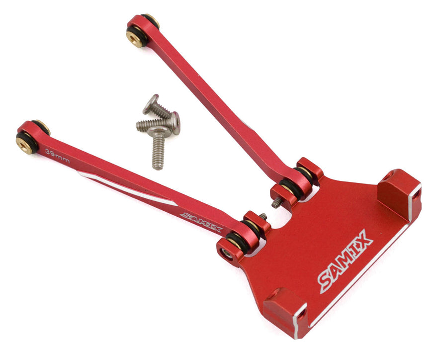 Samix SCX24 Aluminum 4-Link Servo Mount w/39mm Links (Red) (EcoPower/Emax) - SAMSCX24-6668E-39-RD