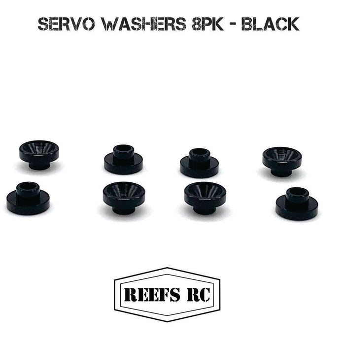 Reef's RC Servo Washers 8pk- Black SEHREEFS48