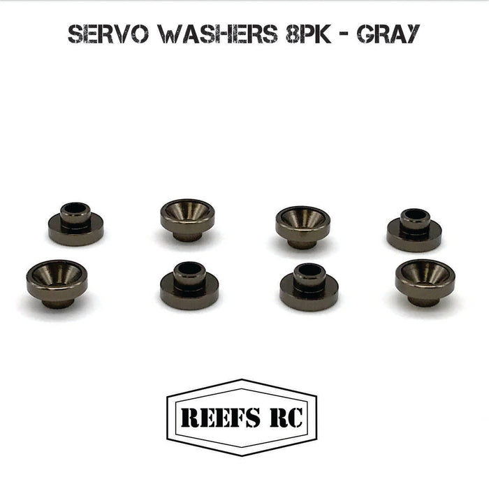 Reef's RC Servo Washers 8pk - Gray SEHREEFS50