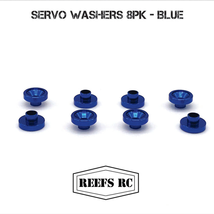 Reef's RC Servo Washers 8pk - Blue SEHREEFS52