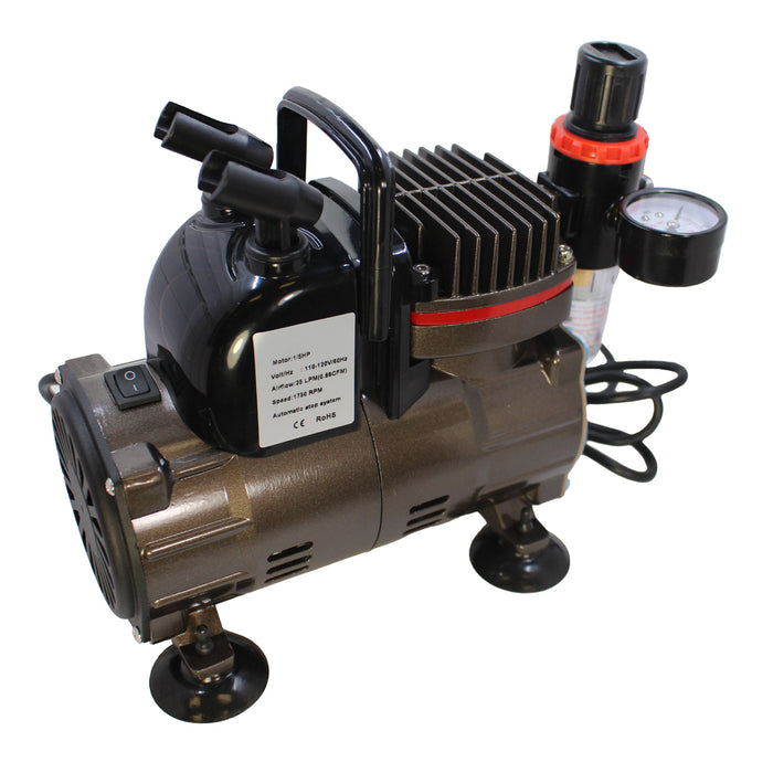 Spaz Stix Dual Action Gravity Feed Airbrush & Air Compressor Combo - SZX50000