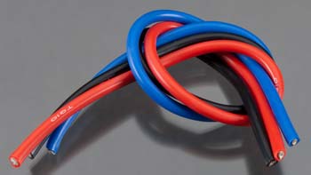 TQ Wire 10 Gauge Super Flexible Wire - 1' ea. Black, Red, Blue TQW1103