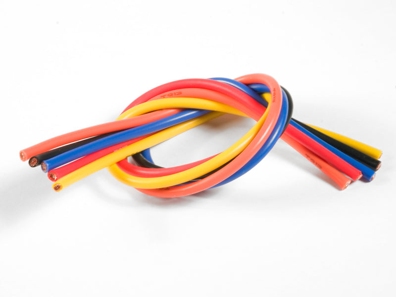 TQ Wire 13 Gauge Super Flexible Wire- 1' ea. Black, Red, Blue, TQW1305